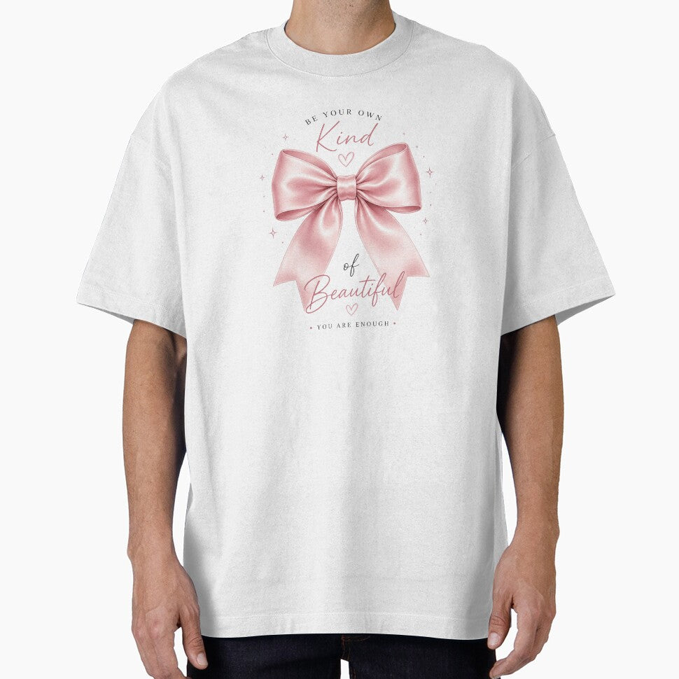 Be Your Own Kind of Beautiful Pink Bow Self Love Coquette Aesthetic by Feminine Energy Studio