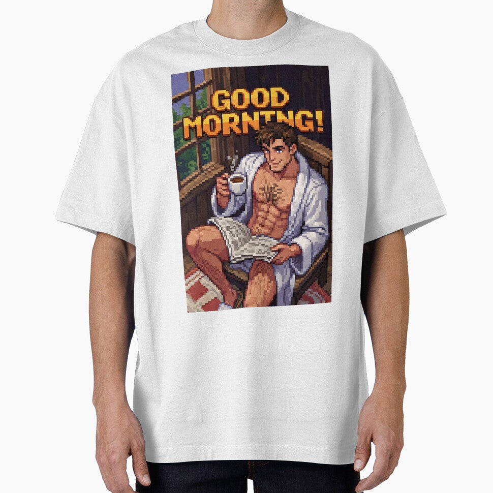 Pixel Art Good Morning Muscular Daddy by ZhivanCrimson