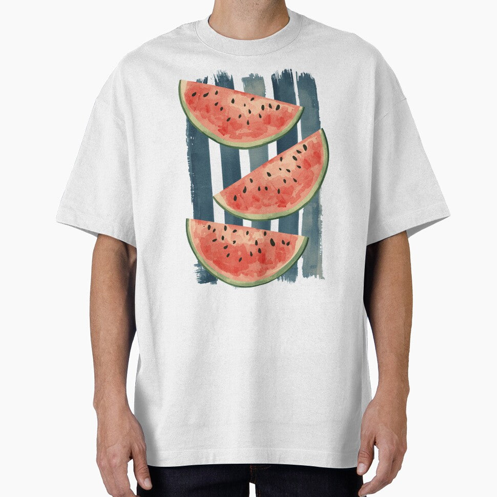 Watercolor Watermelon Summer Fruit Rustic Botanical Art Design by wecrea