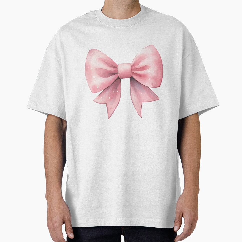 Pink Coquette Watercolor Bow Feminine Ribbon Aesthetic Art by sunnivamla