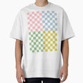 4 Check Checkered Pattern Pastel Blue Green Pink by kierkegaard