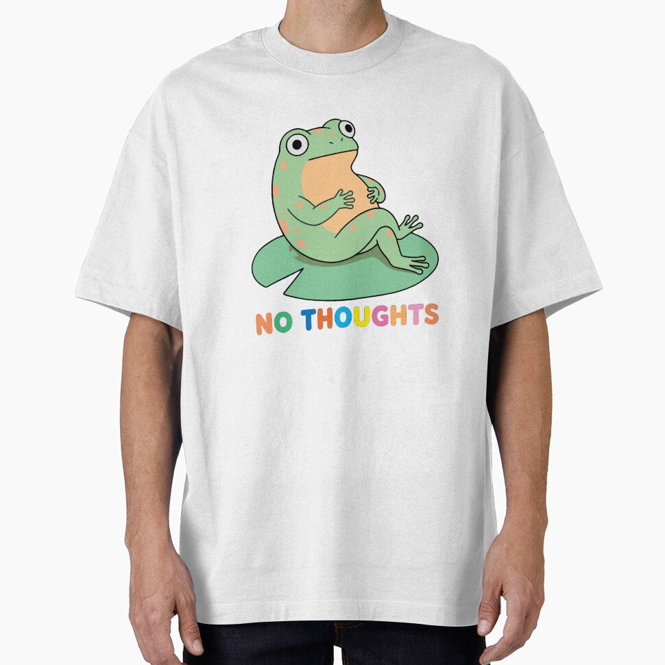Funny No Thoughts Empty Head Frog Sticker by PholPol1959