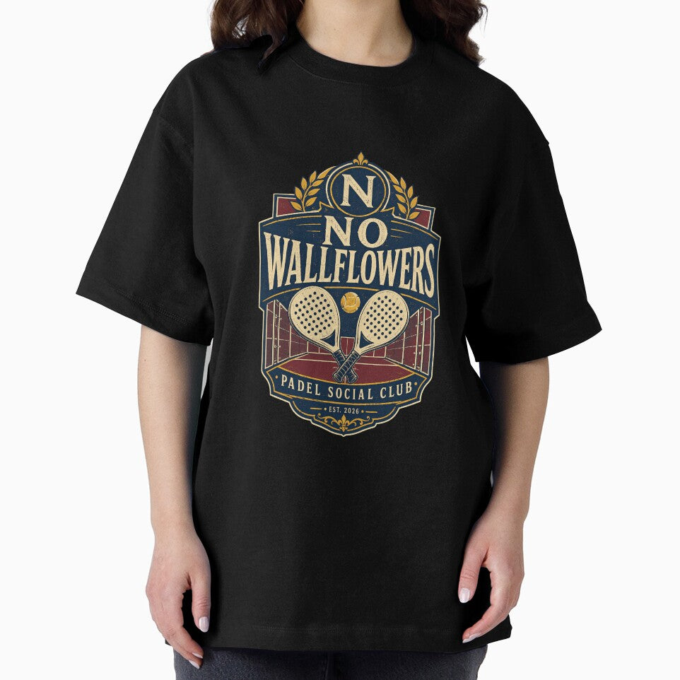 No Wallflowers Padel Club Crossed Rackets Crest by elderberry