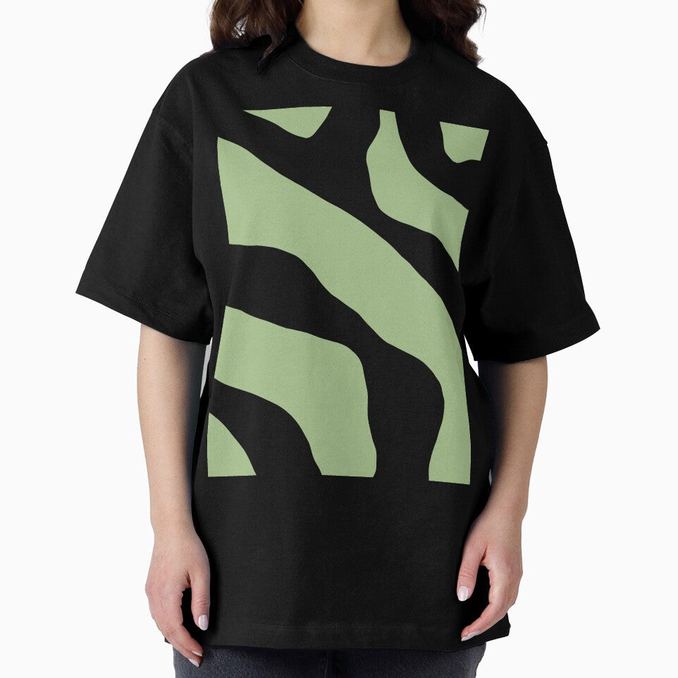 Sage Green Organic Forms Retro Modern Abstract Minimalistic Pattern Light Sage Green and Cream Pastel by kierkegaard