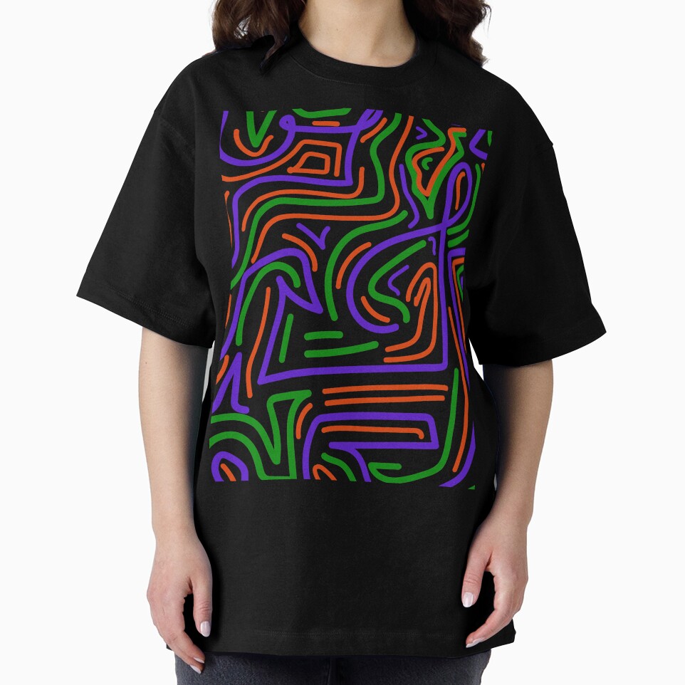 90s movie theater inspired funky swirling pattern- Drive-in by studioarchive