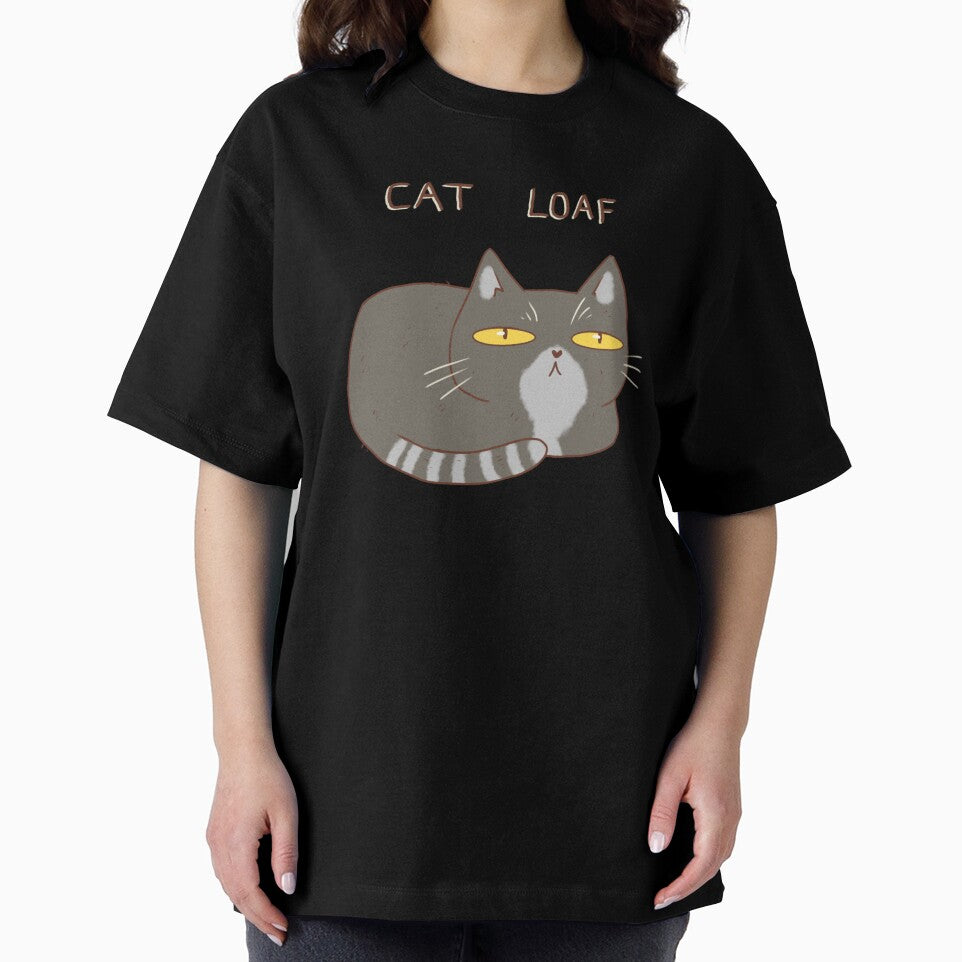 Funny gray cat loaf by Mayarart