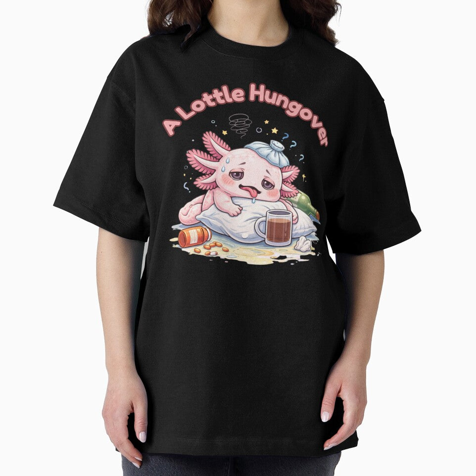 A Lottle Hungover Axolotl Funny Cute Drinking Hangover Design by Dianefromamsterdam