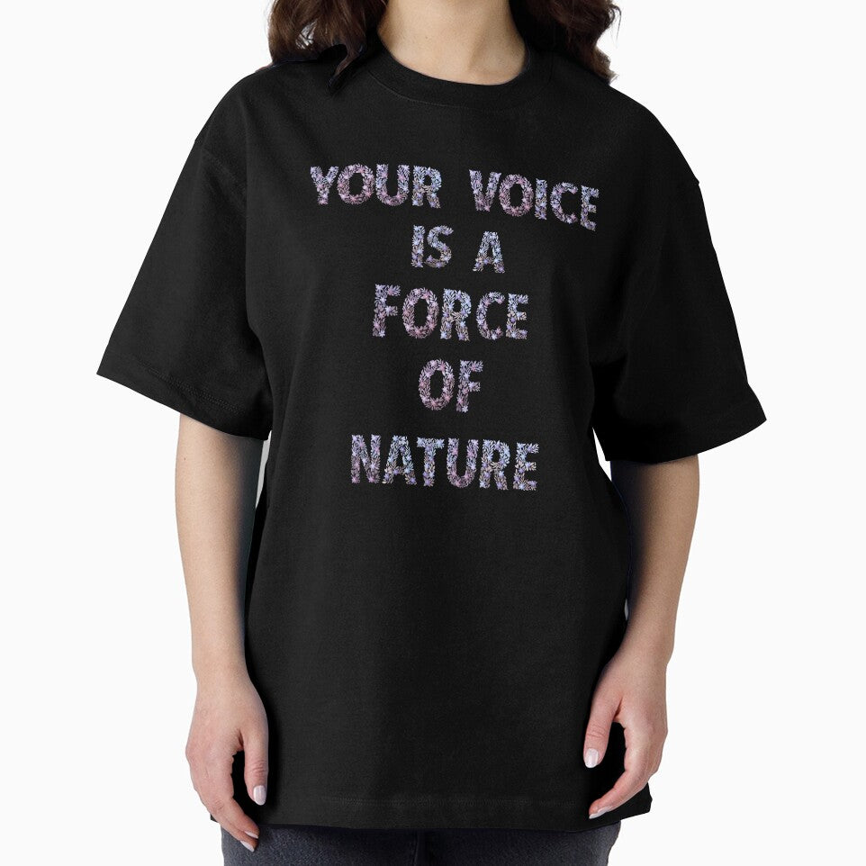 Your Voice is a Force of Nature Floral Quote by Mind Empowerment Designs