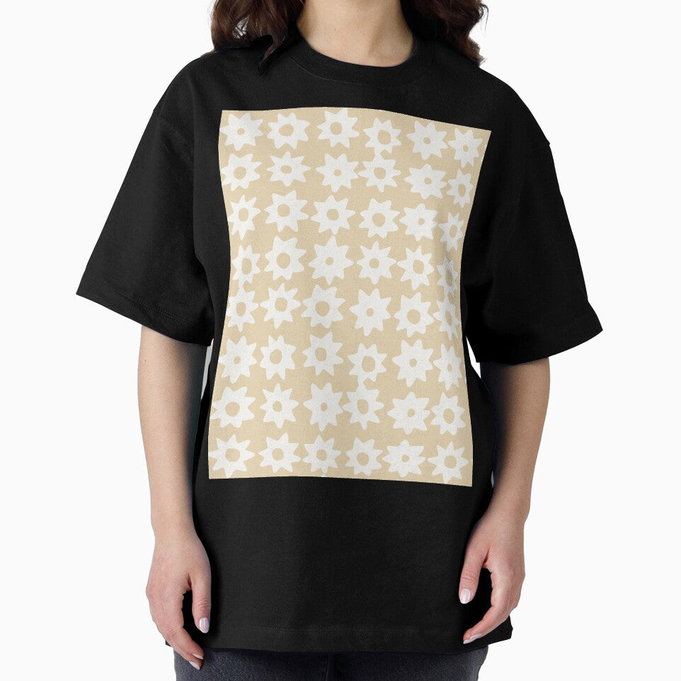 BOHO STAR PATTERN NEUTRAL BEIGE by blomastudios