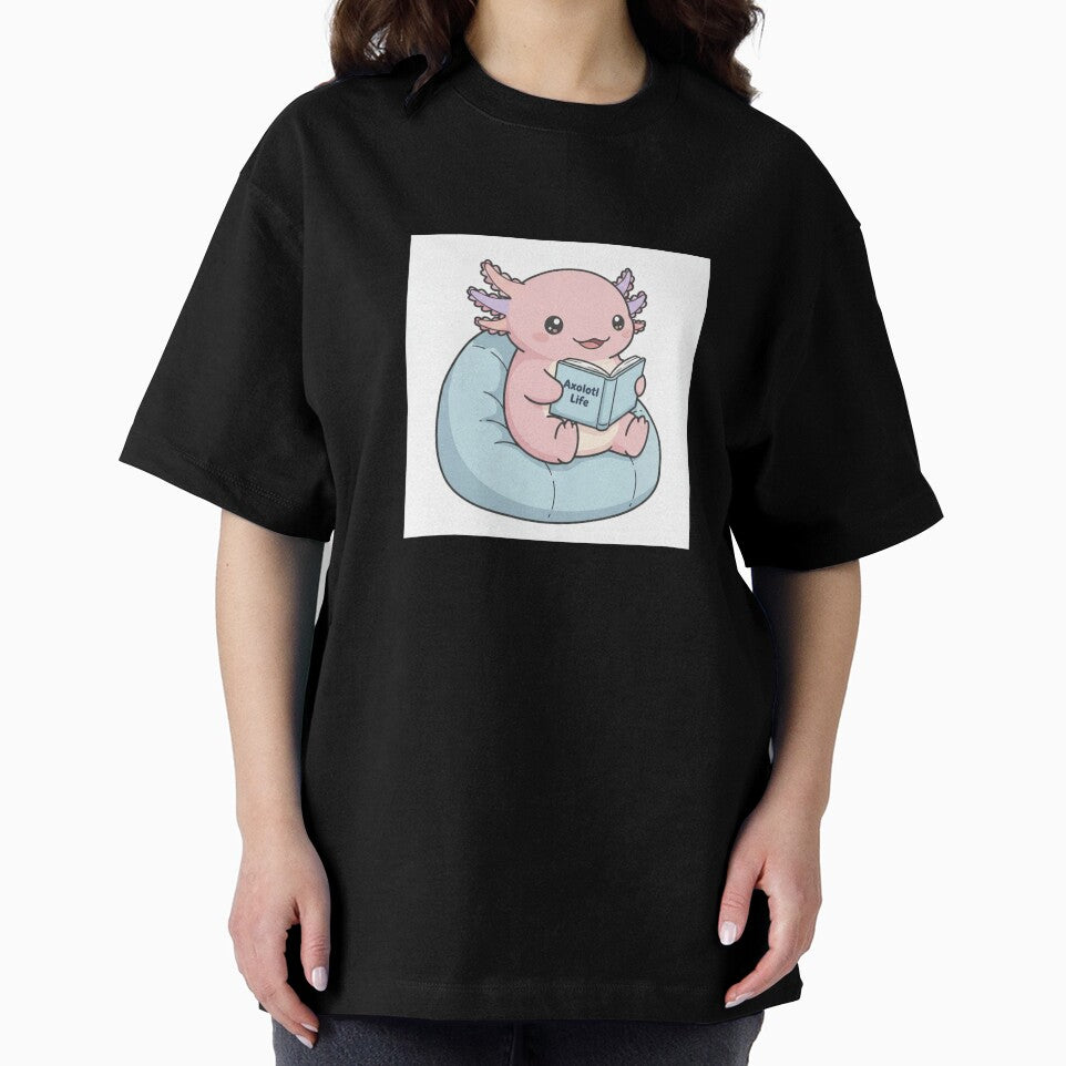 Book Axolotl cute kawaii pink funny adorable doodle birthday christmas by CheeseBlueprint
