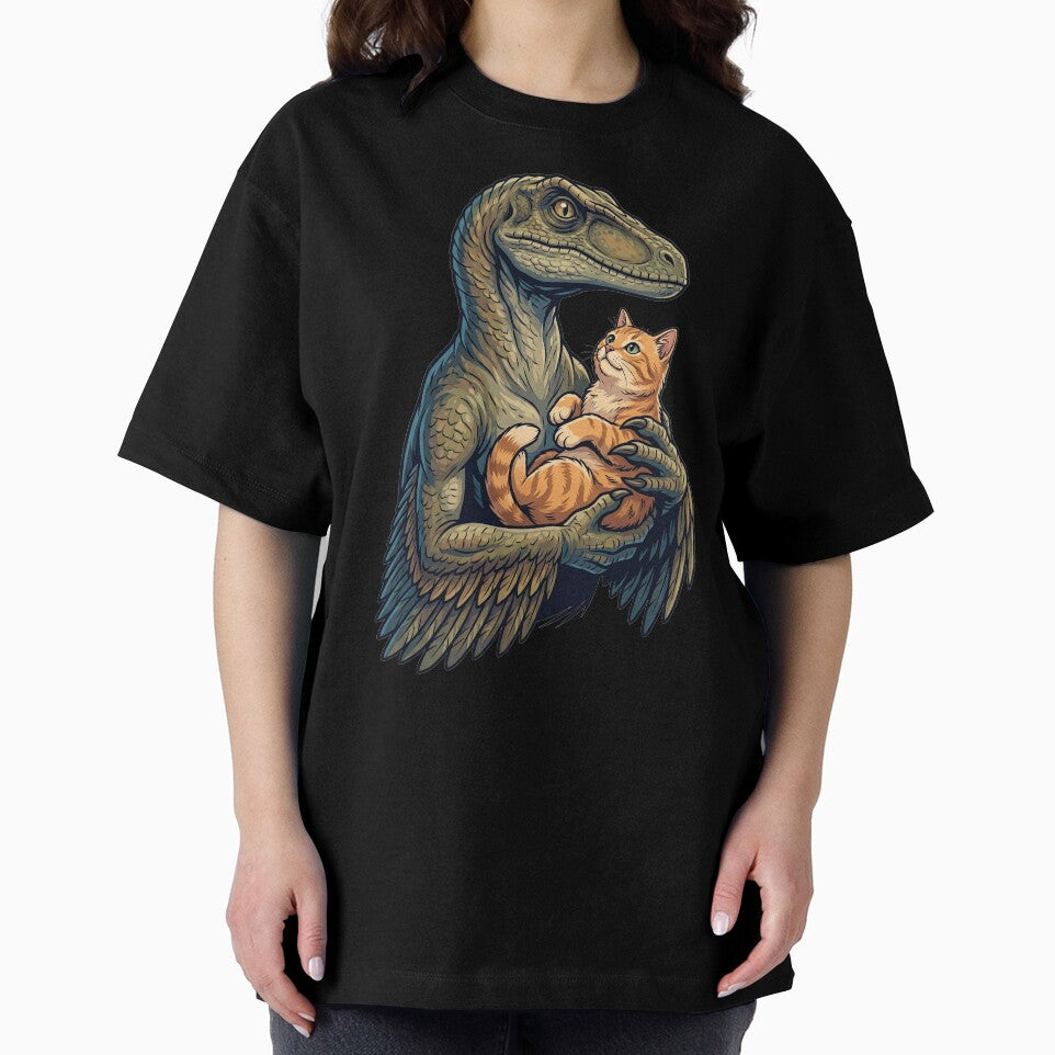 Raptor is holding a cat by ReneMM