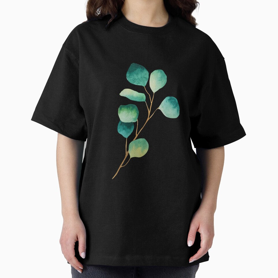 Print of eucalyptus branches watercolor green leaves by Createssy
