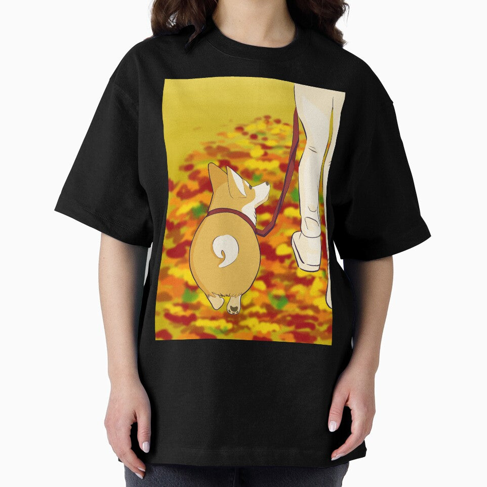 Dog walk with your corgi in Fall by MindToPaper