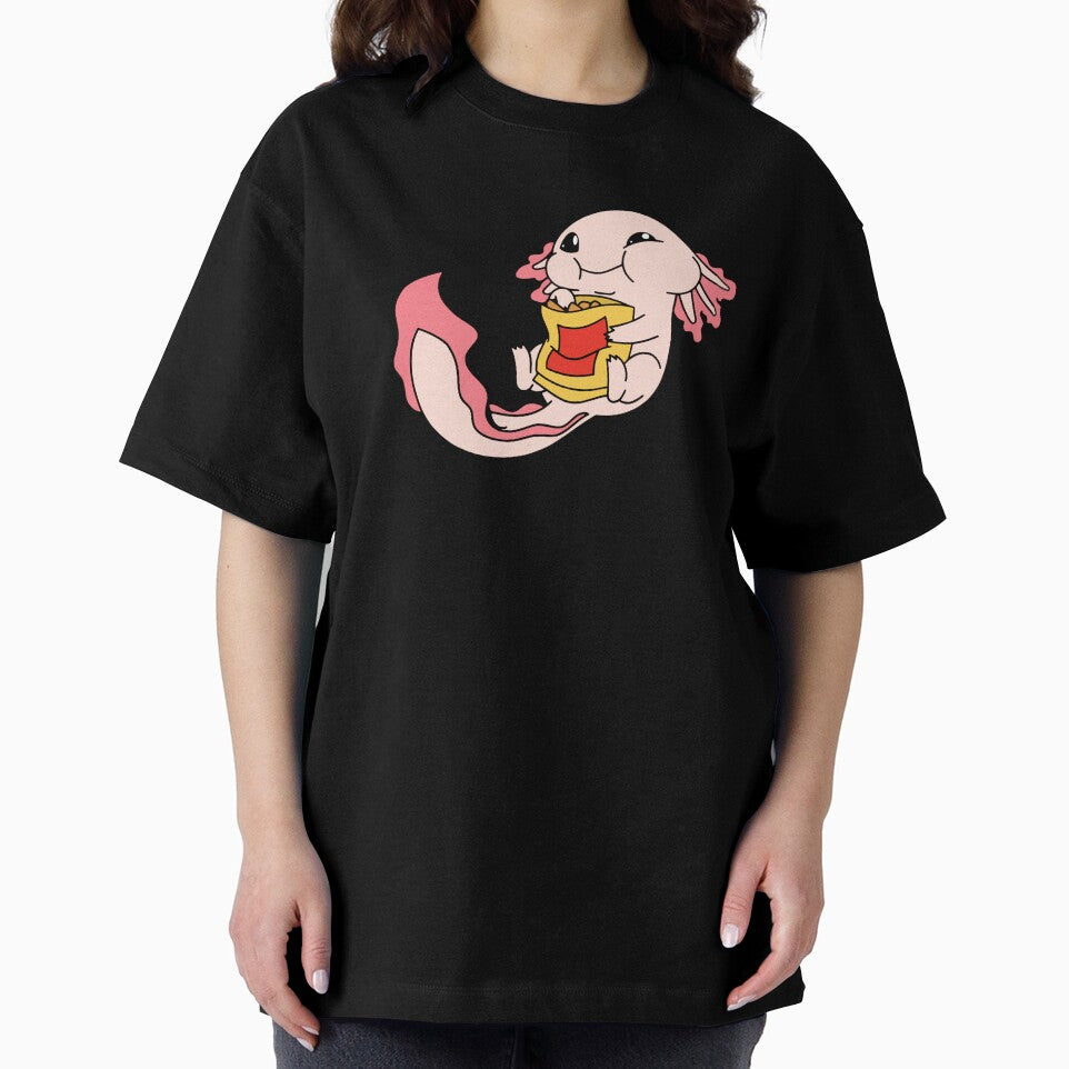 Axolotl Cute Kawaii Style – Axolotl reading - Happy Pink Axolotl Anime Aesthetic Art by VectorJoy