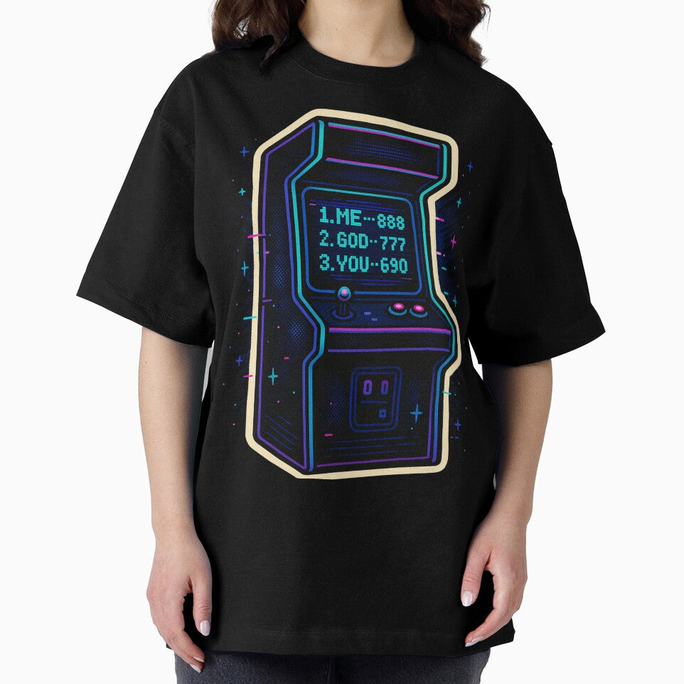 Retro Arcade High Score Sticker – ME 888 GOD 777 YOU 690 Neon Gaming Art by JacobKAurumhead