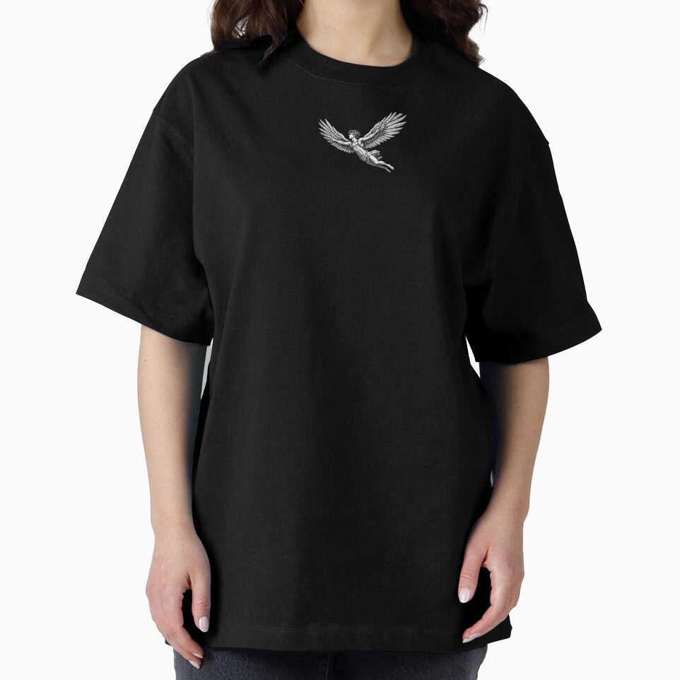 Icarus Ascending — Vintage Engraving Greek Mythology Graphic Tee by TheMythicFrame