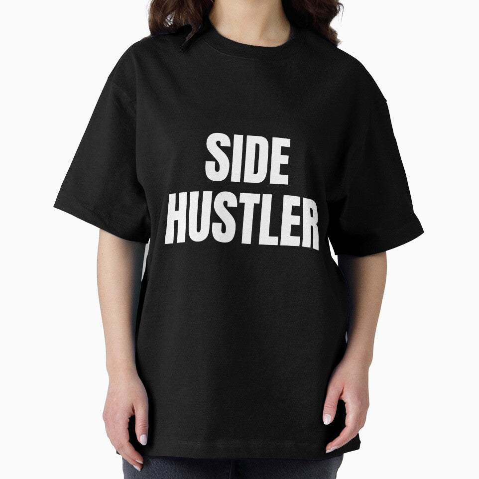 Side Hustler - white text on blue by katiekendall