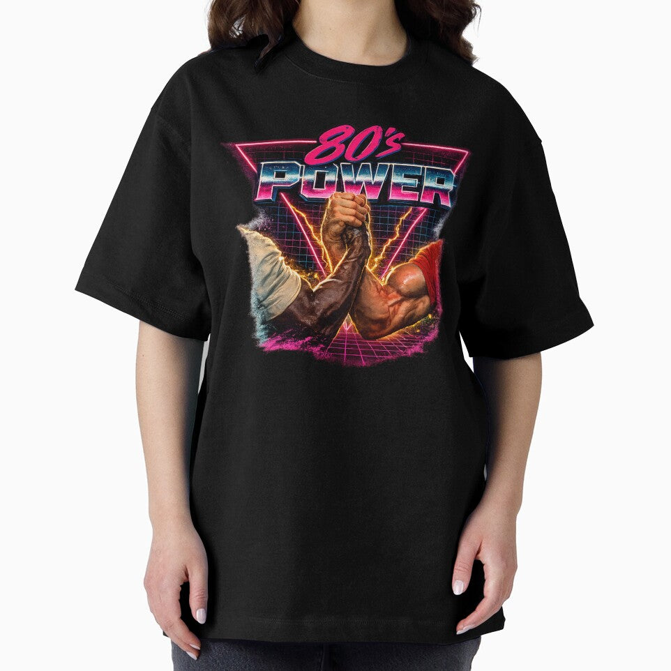 80’s Power Handshake – Retro Action Rivalry Design by Wawan35200