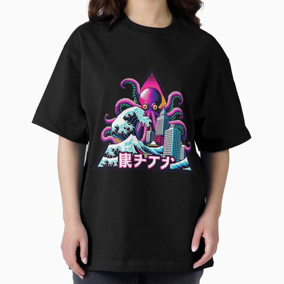 Pixel Art Octopus Attacking The City by tankuss