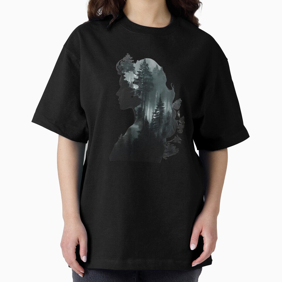 Mystical Forest Woman Silhouette Art by Prachodayat Artworks