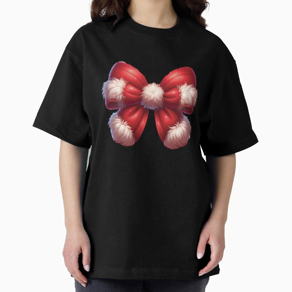Cute Fluffy Red Christmas Bow Knot by DesignRealmX