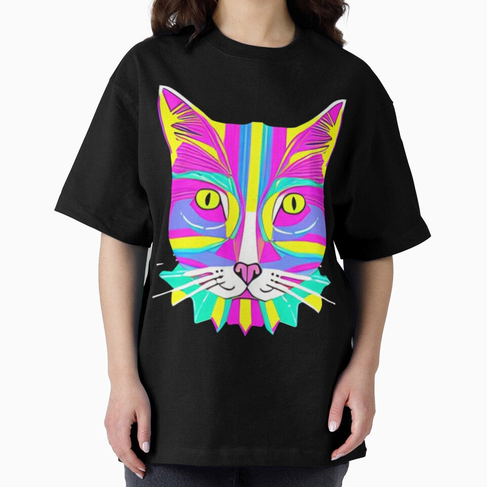 modern color cat painting by aipaint
