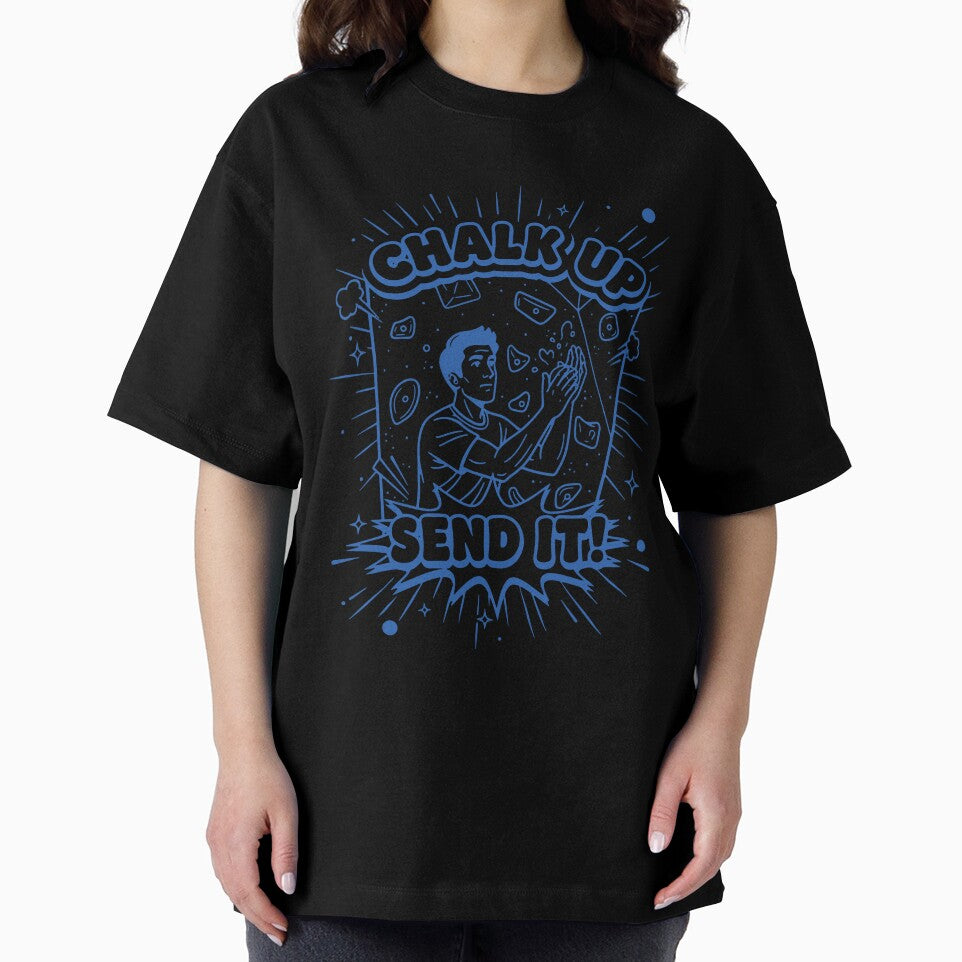 Chalk Up Send It Climbing Bouldering Design by LuminOrb