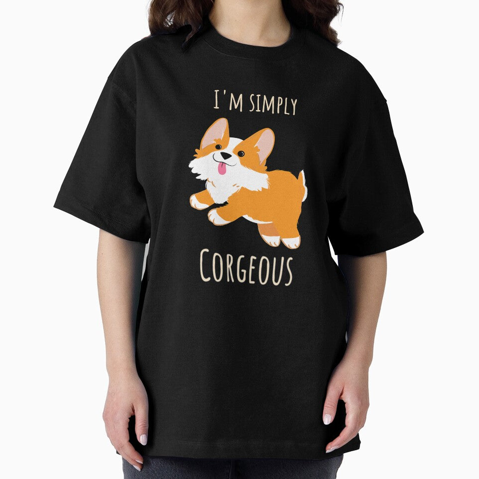I'm simply Corgeous Cute Corgi Illustration by CLPDesignLab