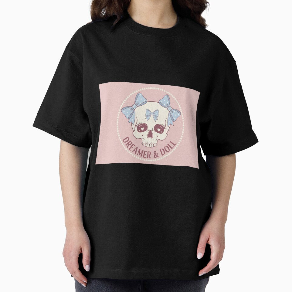 Soft Coquette Aesthetic Skull with Pastel Bows - Cute Girly Goth Art by CuteDesignOnly