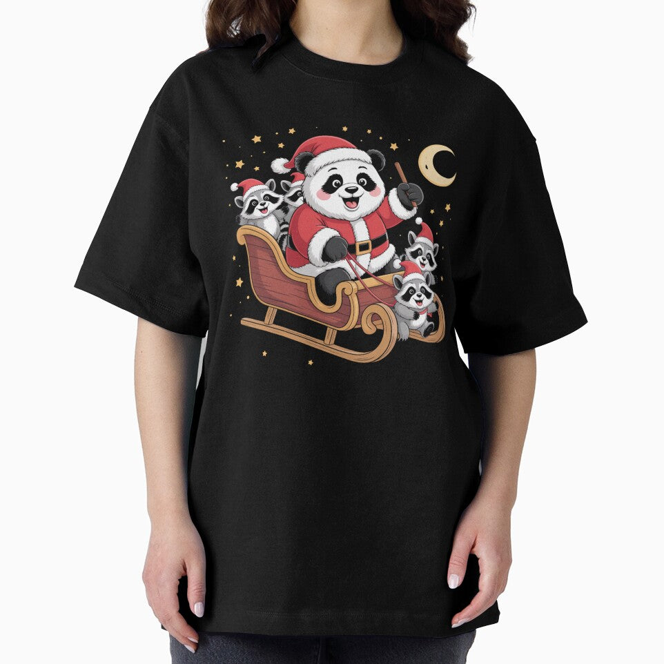 Panda Santa and Raccoons by NicolasGlowArt