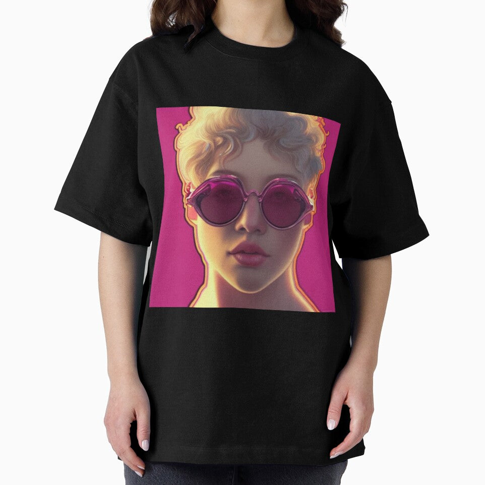 Portrait of Woman with Large Pink Sunglasses by katiebca2