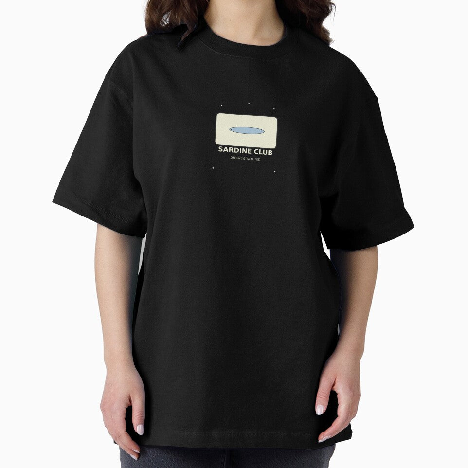 Sardine Club: Retro Minimalist Graphic T-Shirt by FarDesign