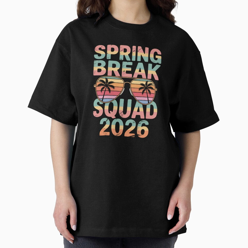 Spring Break Squad 2026, Retro Sunset Palm Trees Vacation Trip Matching Group by Zizo-DR44