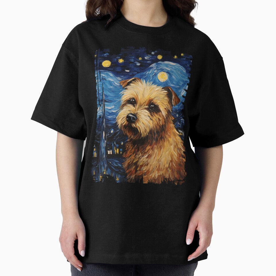 Funny Norfolk Terrier Starry Night Illustration Mom Dad Kids by rafaeltto