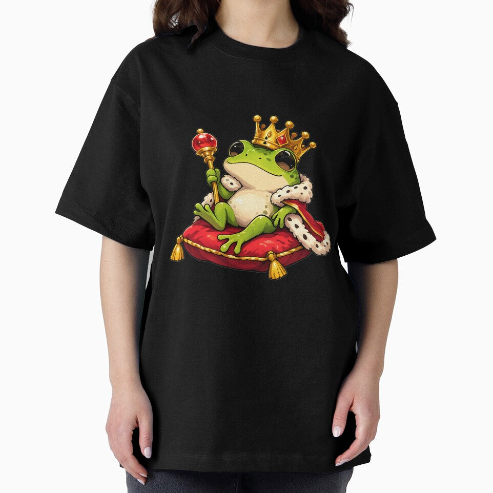 King frog on his throne cushion by FroggyOnly