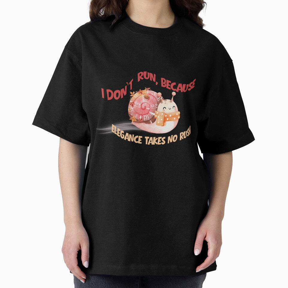 “Snail in Fall Sweatshirt — ‘I Don’t Run, Because Elegance Takes No Rush’ by clickandmagic