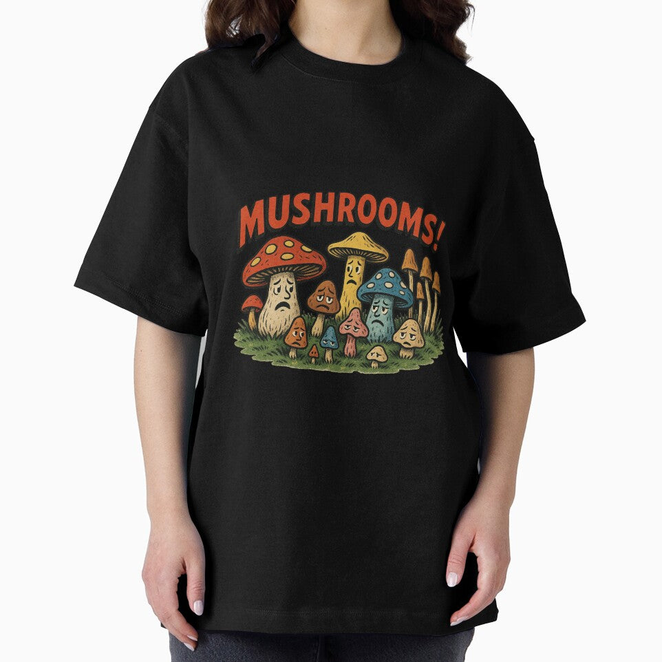 Sad Mushrooms Retro Comic – Vintage Fungi Illustration by The Devil's Bargain