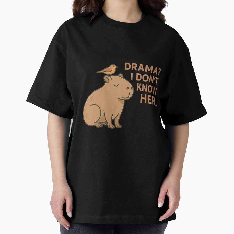 drama i dont know her No Drama Capybara – Chill Funny Animal Sticker by El-kournafi