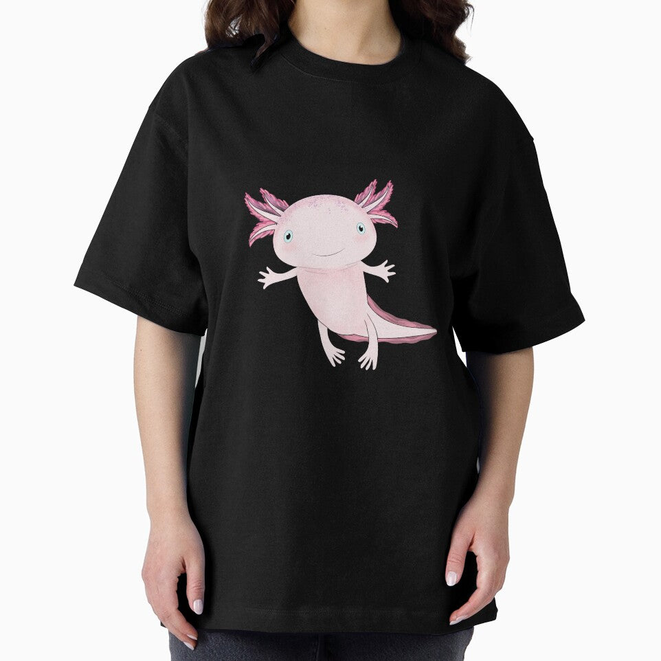 Axolotl Cute Pink Pun Print by inga-ra