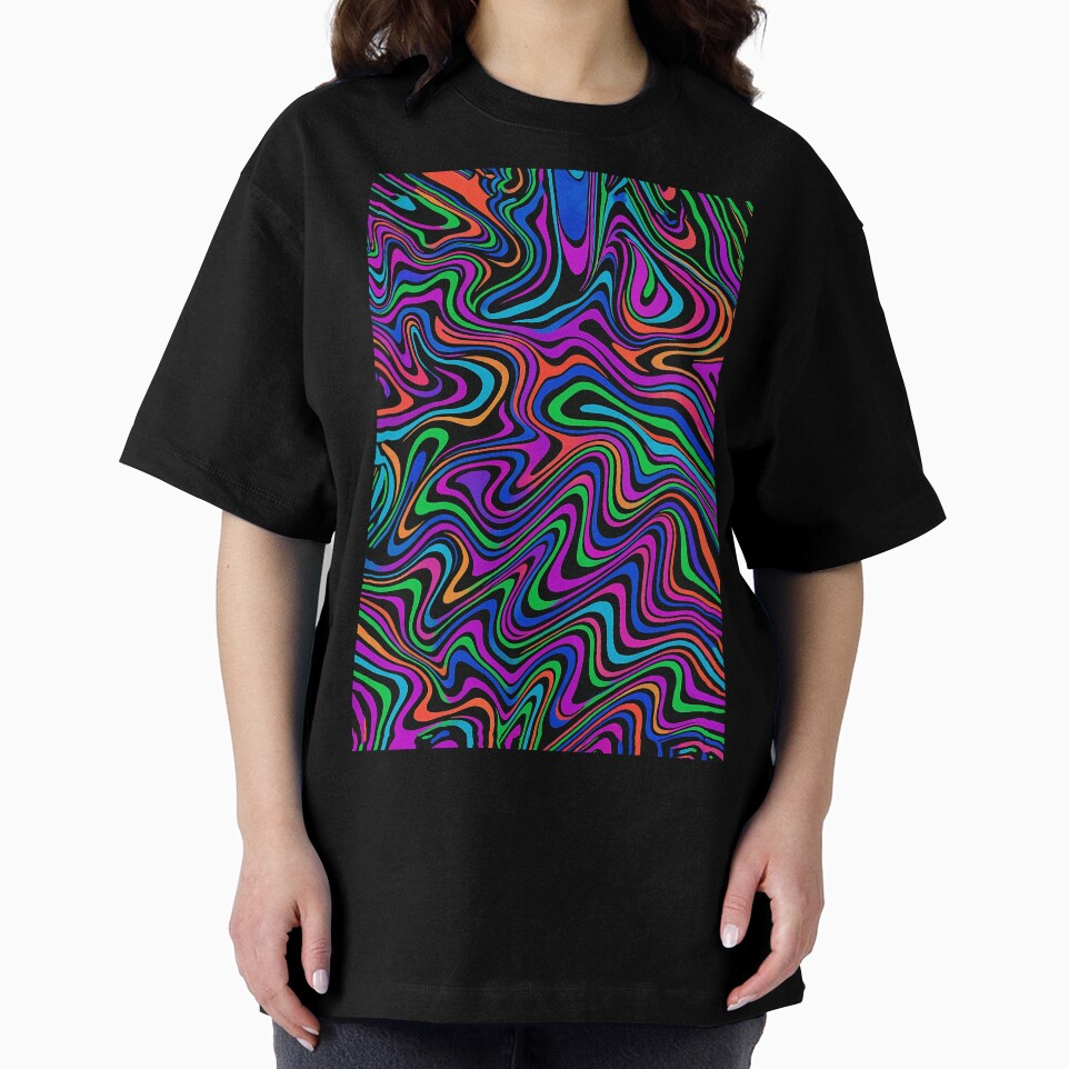 Psychedelic Neon Swirl Pattern – Trippy Abstract Design for Color Lovers & Rave Style Gifts by weirdfishes123