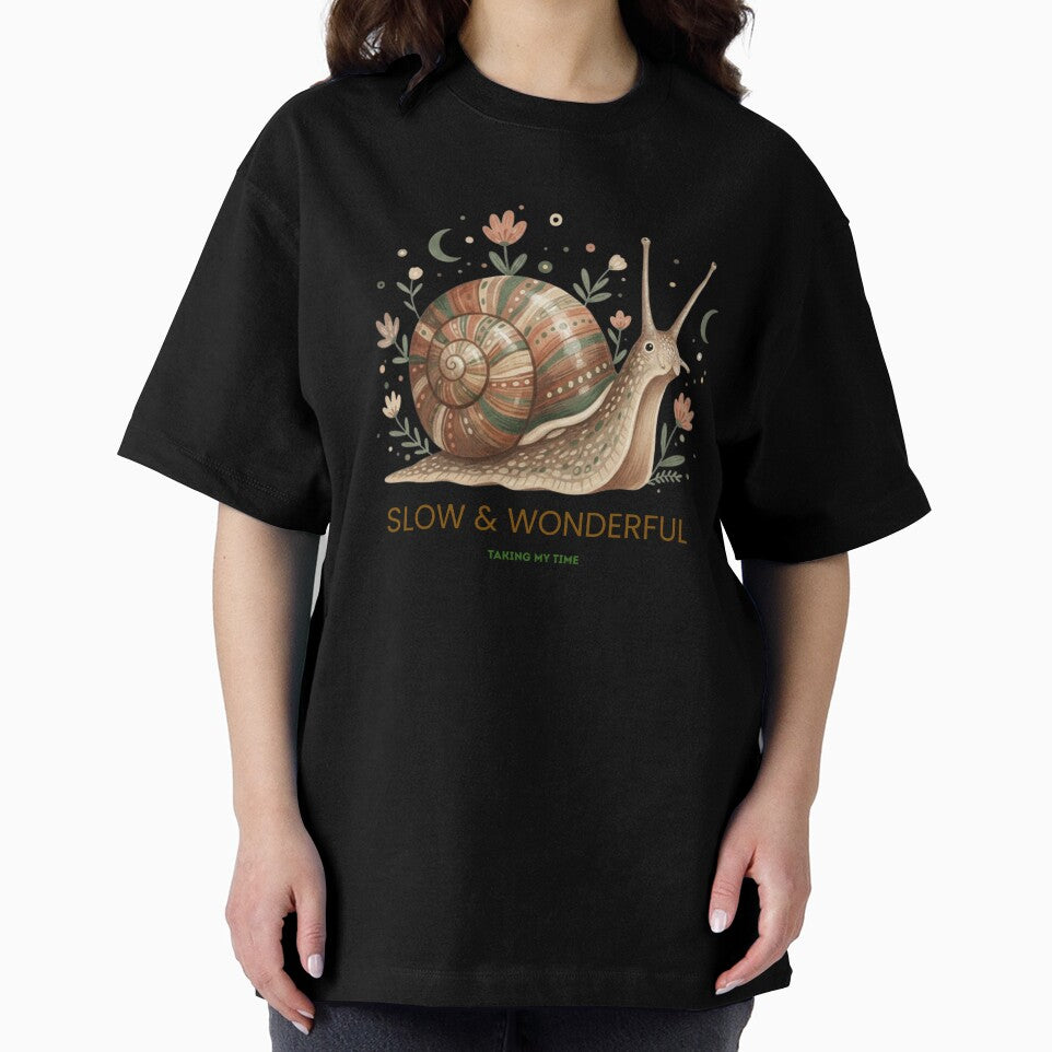 Slow & Wonderful – Taking My Time Snail Art by LittleLoopArt