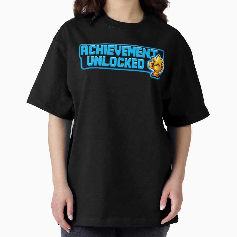 Achievement Unlocked - Retro Gaming T-Shirt Design by PixelThumbPrint