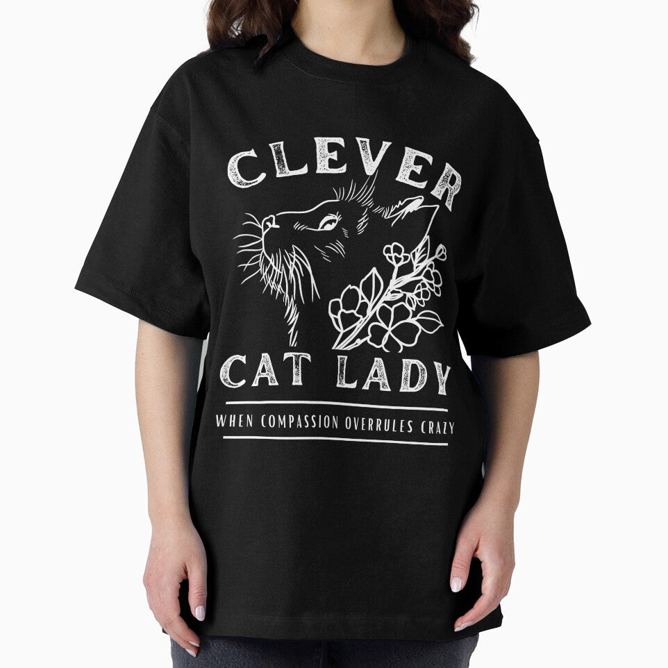 Clever Cat Lady (not crazy) - White by DPingBirdie
