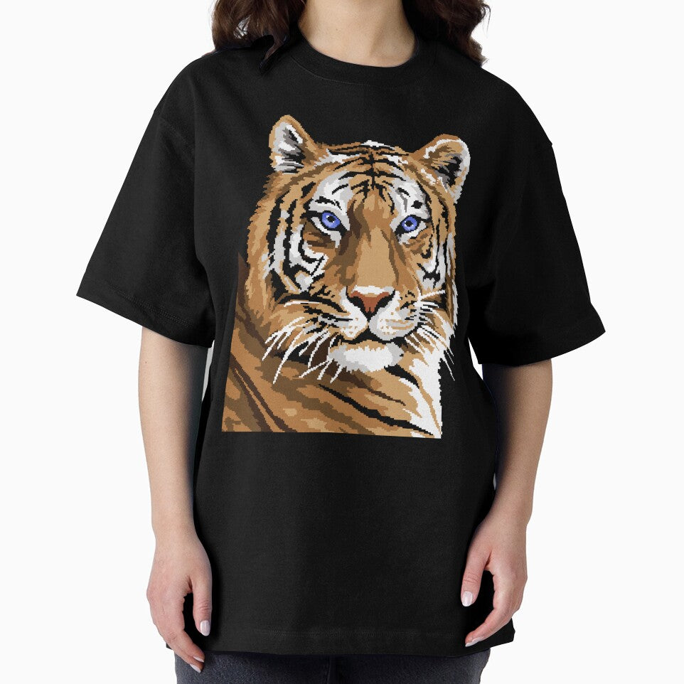 Pixel Tiger Portrait by LilSeashell