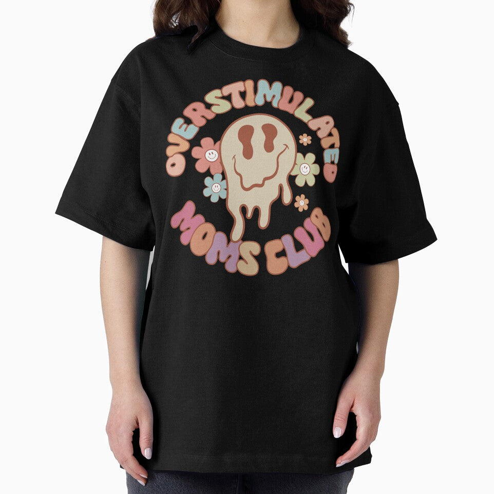 Overstimulated Moms Club, Retro Groovy by printify