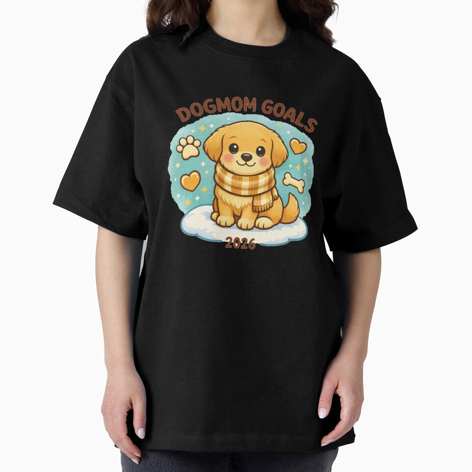 Dogmom Goals 2026 – Cozy Golden Pup New Year Dog Mom Gift by dogmomtees