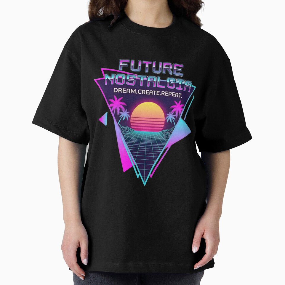 Future Nostalgia: Retro Synthwave Sunset & Palm Trees by LookLikeBrand