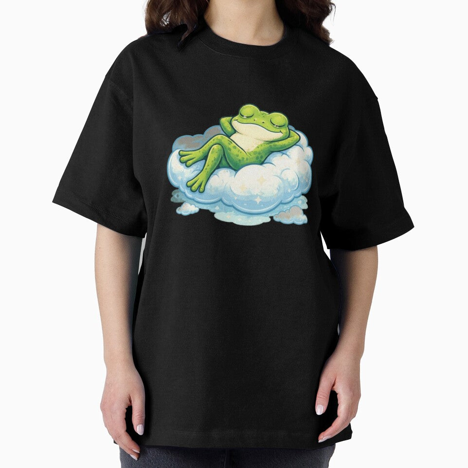 Relaxing frog on a soft cloud by FroggyOnly