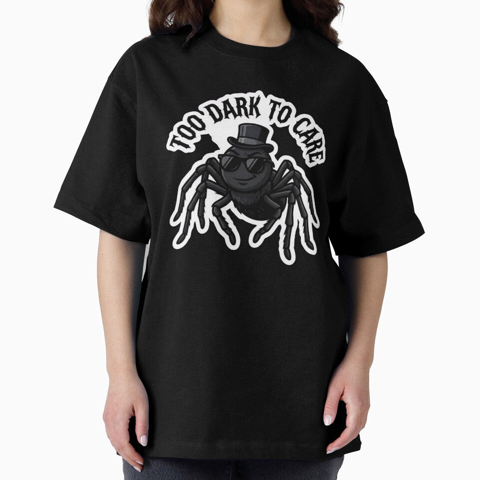 Too Dark To Care - Cool Goth Spider Sticker by EnigmaticGoth