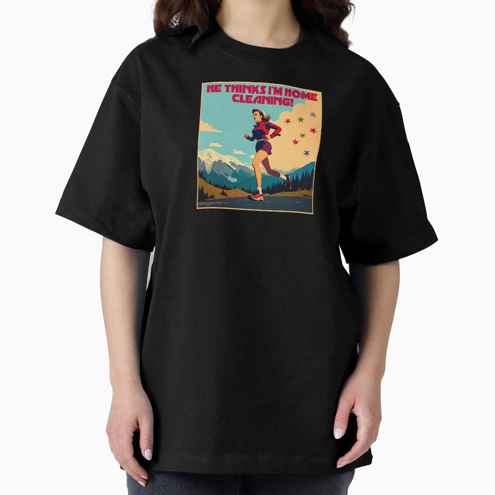 He Thinks I'm Home Cleaning Sassy Runner by Esskay Designs